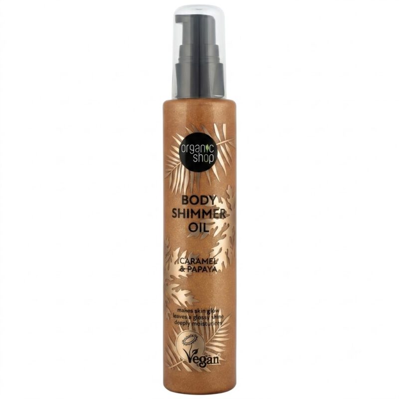 Body Shimmer Oil Caramel Papaya 100 ml Organic Shop
