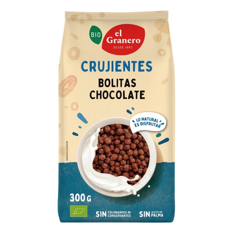 Bolitas de Cereales con Chocolate Bio 300g El Granero Integral