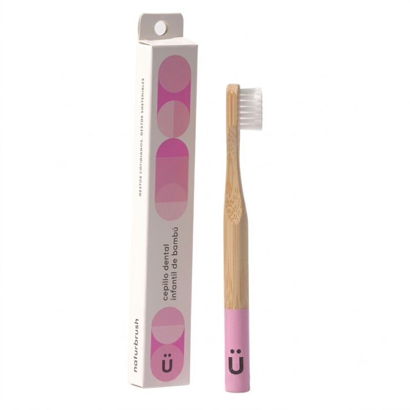 Cepillo Dental de Bambú Infantil Color Rosa 1 unidad Naturbrush