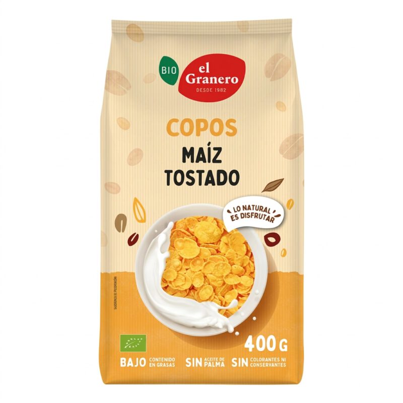 Copos De Maiz Tostado Bio 400g El Granero Integral