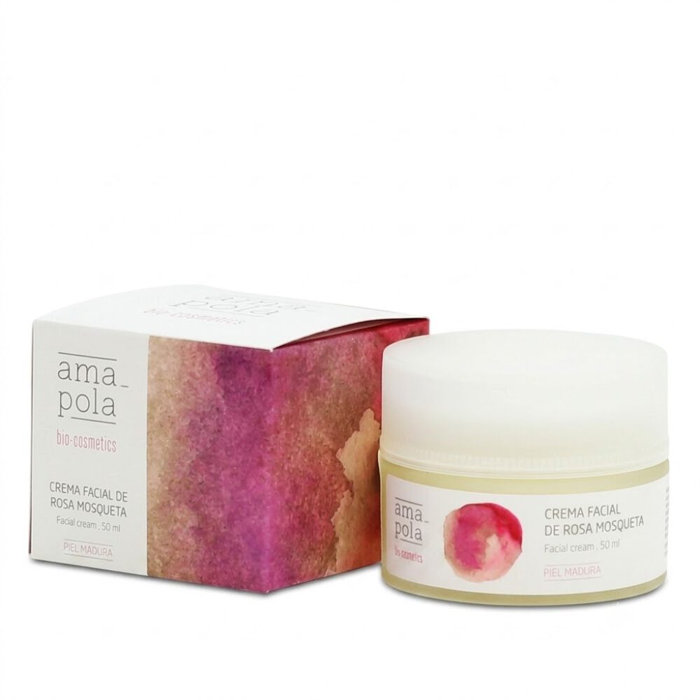 Crema Facial Regeneradora de Rosa Mosqueta 50ml Amapola Biocosmetics 1 Crema Facial Regeneradora de Rosa Mosqueta 50ml Amapola Biocosmetics