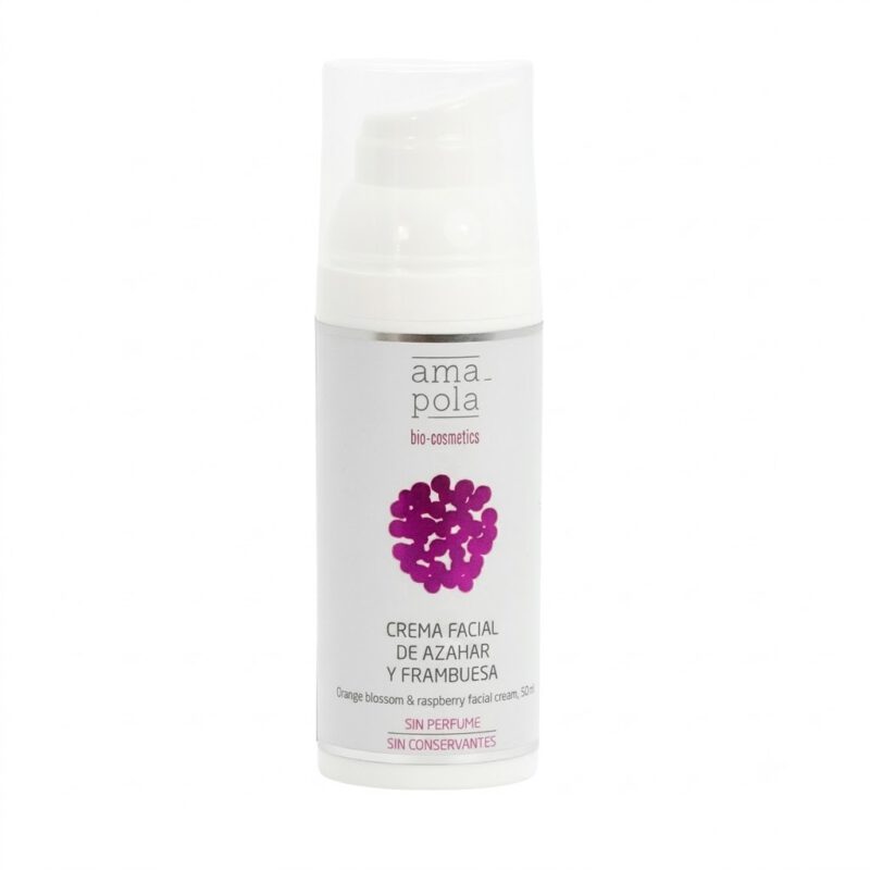 Crema facial de Azahar y Frambuesa 50ml Amapola Biocosmetics