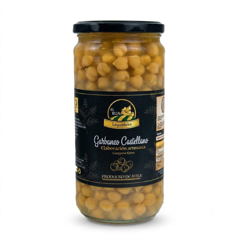 Garbanzos Castellano Cocidos 720g Legumbres El Rua
