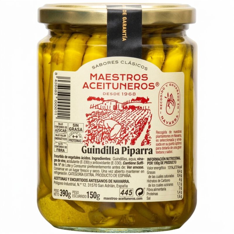 Guindillas Piparras 390g Maestros Aceituneros