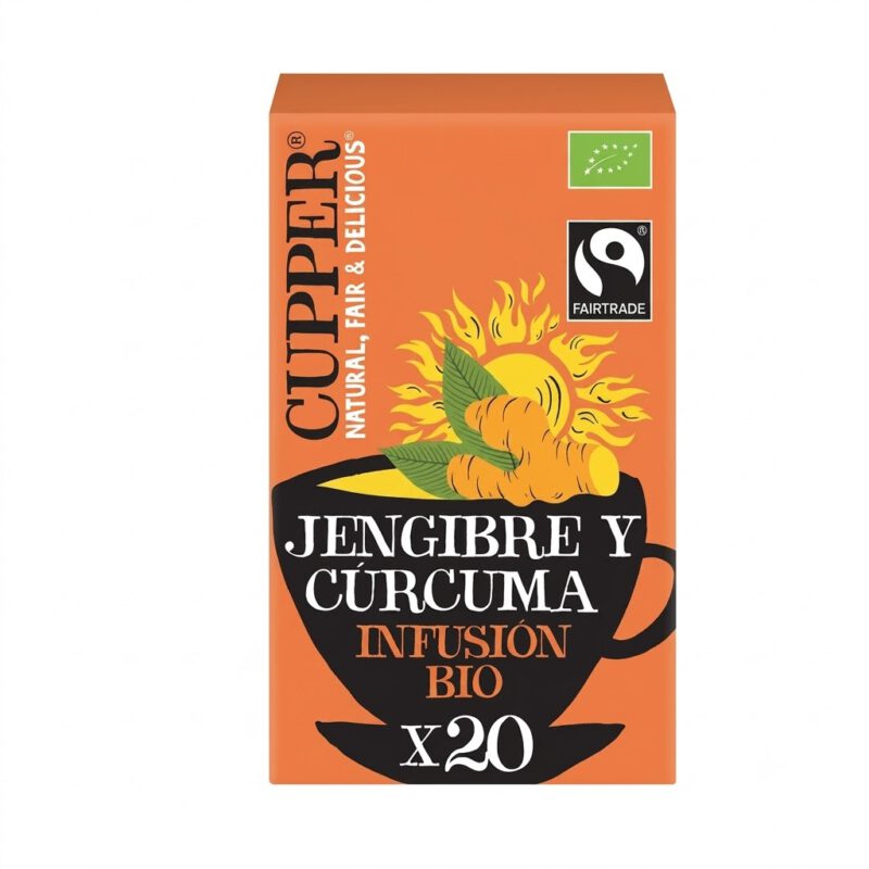 Infusion de Jengibre y Curcuma 20 filtros Cupper