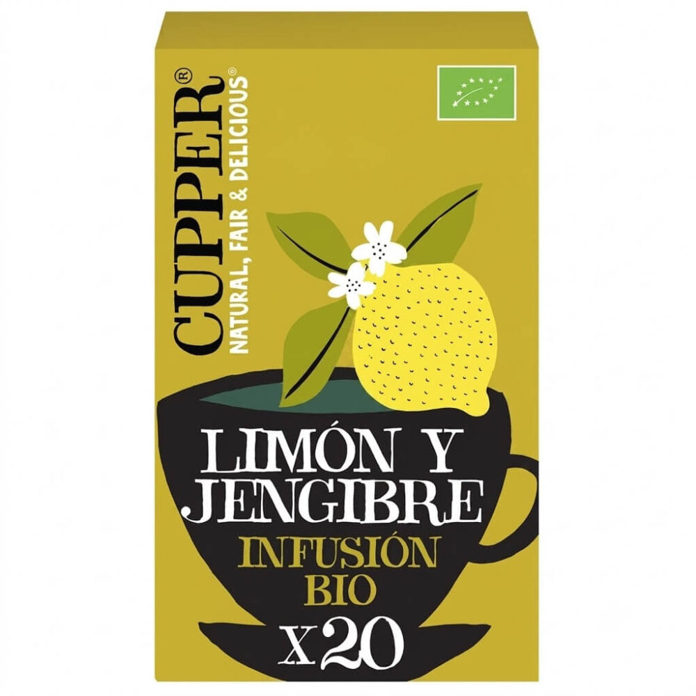 Infusión de Jengibre y Limon 20 filtros Cupper 1 Infusión de Jengibre y Limon 20 filtros Cupper