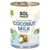 Leche de Coco en Lata para cocinar Bio 400ml Sol Natural