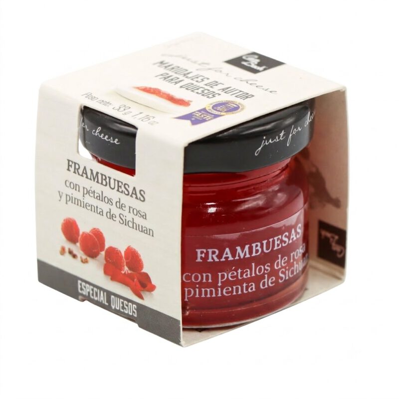 Mermelada de Frambuesa con Petalos de Rosas 70g Can Bech