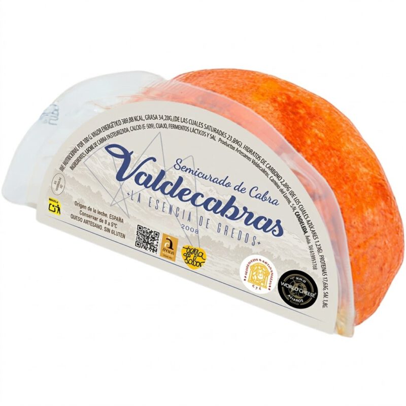 Queso Semicurado al Pimenton 320g aprox. Queseria Valdecabras