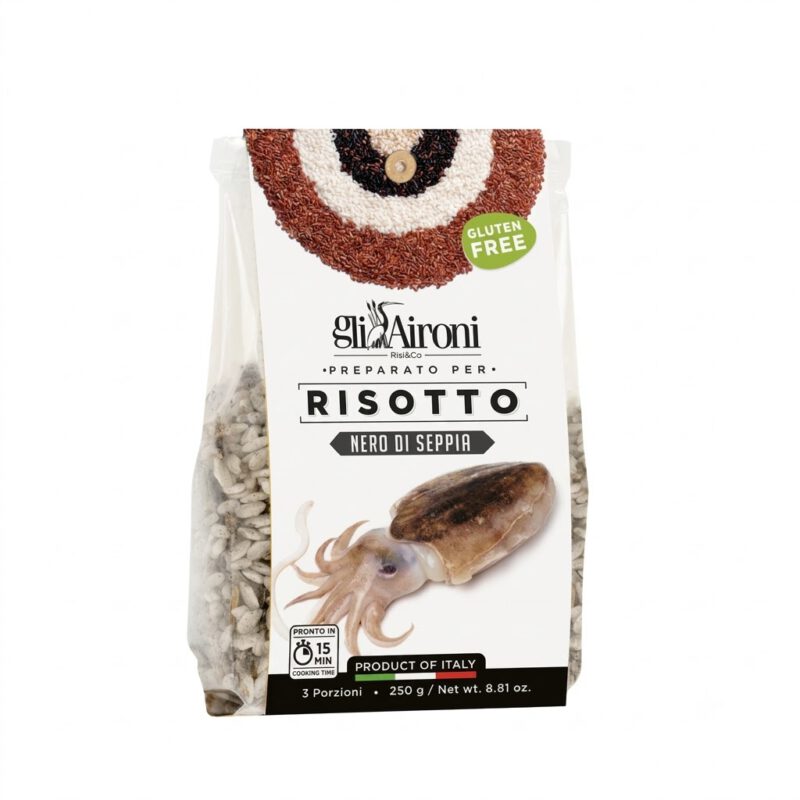 Risotto Negro con Sepia y Verduras 250g Gli Aironi