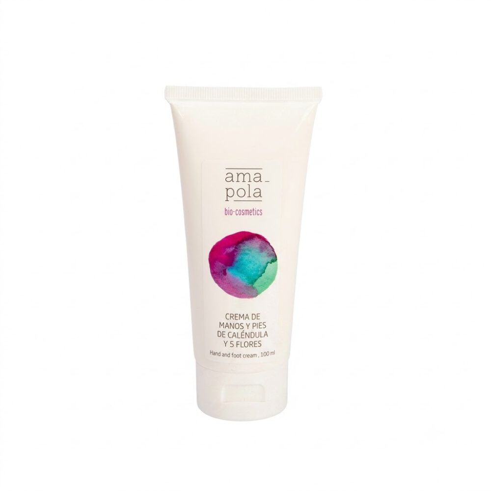 Crema de Manos y Pies de Calendula y 5 Flores 100ml Amapola Biocosmetics 1 Crema de Manos y Pies de Calendula y 5 Flores 100ml Amapola Biocosmetics