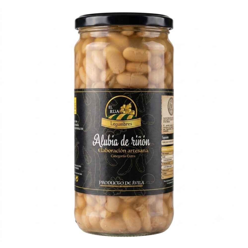 Alubias de Riñon Cocidas 720gr Legumbres El Rua 1 Alubias de Riñon Cocidas 720gr Legumbres El Rua