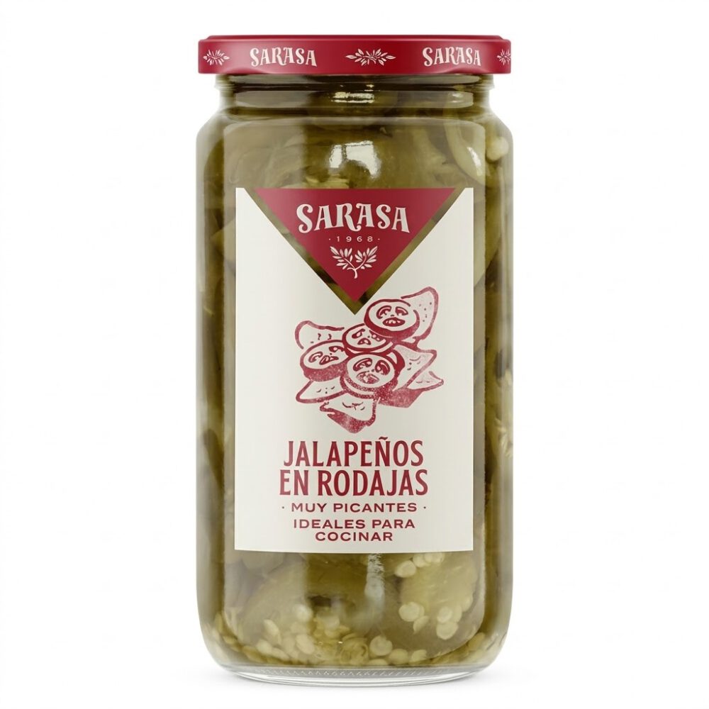 Jalapeños Verdes en Rodajas 360g Sarasa 1 Jalapeños Verdes en Rodajas 360g Sarasa