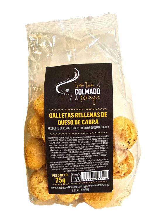 Galletas rellenas de queso de cabra 75g
