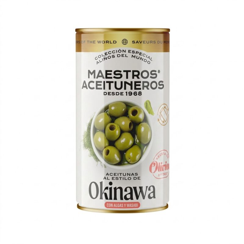 Aceitunas al estilo Okinawa 370ml Maestros Aceituneros