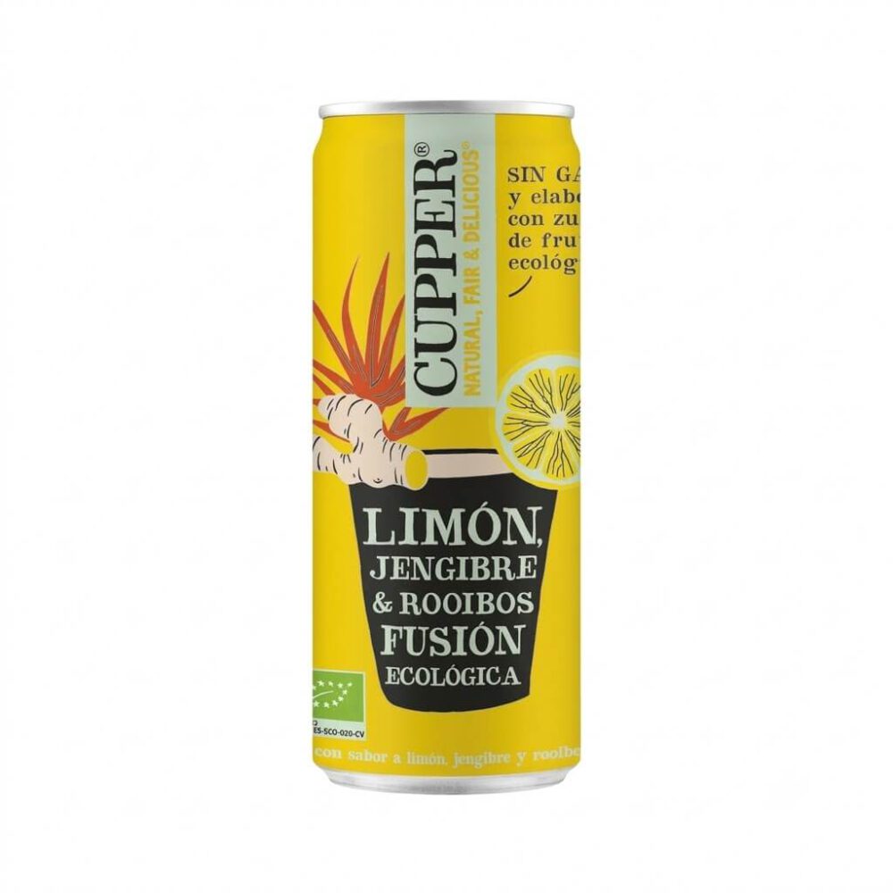 Bebida de Jengibre, Limon y Rooibos BIO 250ml Cupper 1 Bebida de Jengibre, Limon y Rooibos BIO 250ml Cupper