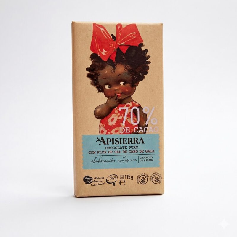 Chocolate puro con Flor de Sal de Cabo de Gata 115g Apisierra