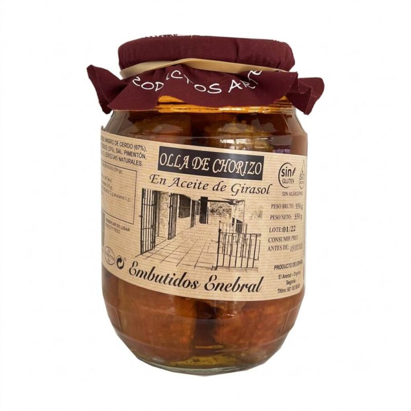 Chorizo Frito en Aceite 1kg El Enebral
