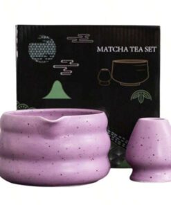 Cuenco y soporte batidor Te Matcha (Morado)