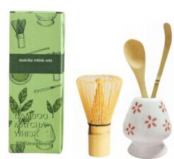 Batidor y soporte Te Matcha (Floral)