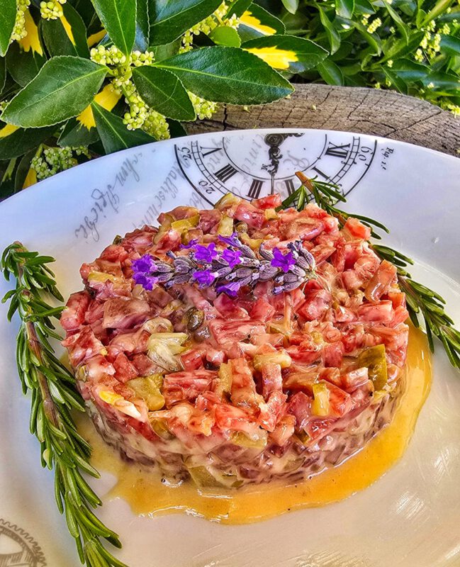 Tartar de salchichón