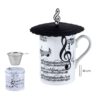 Lata Taza Musica filtro y tapa 4 piezas