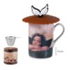 Lata taza Angeles Rafael filtro y tapa 4 piezas