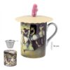 Lata taza Bailarinas filtro y tapa 4 piezas