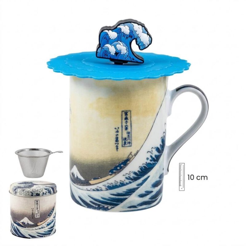 Lata taza La Ola filtro y tapa 4 piezas