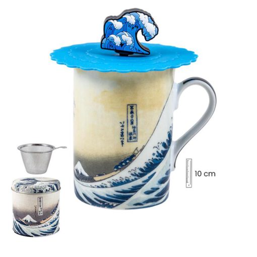 Lata taza La Ola filtro y tapa 4 piezas