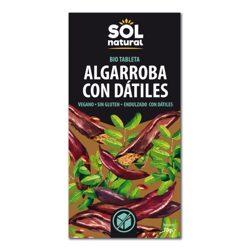 Chocolate Algarroba con Datiles 70g Sol Natural