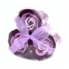 Flores de jabon. Corazon pequeño Morado 3 und.