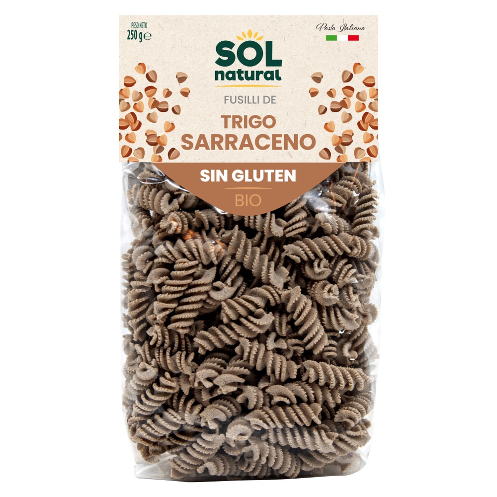 Fusilli Trigo Sarraceno 250g Sol Natural 1 Fusilli Trigo Sarraceno 250g Sol Natural
