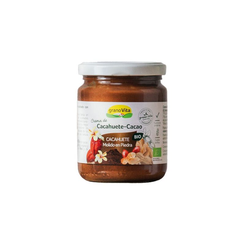 Crema de cacahuete cacao y datil 250g Granovita