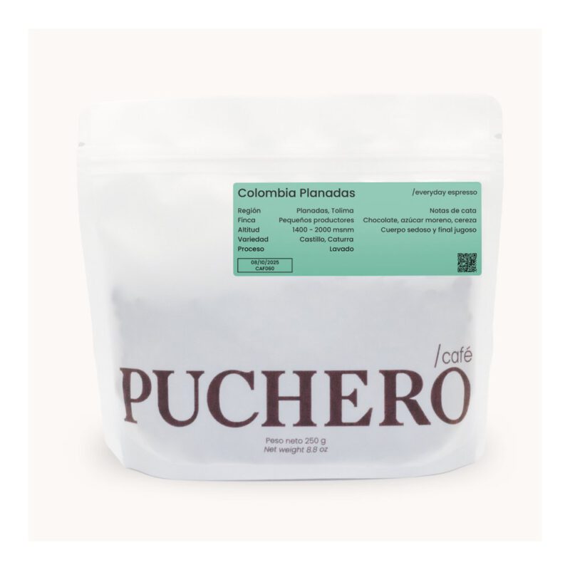 Cafe molido Colombia Planadas 250g Puchero