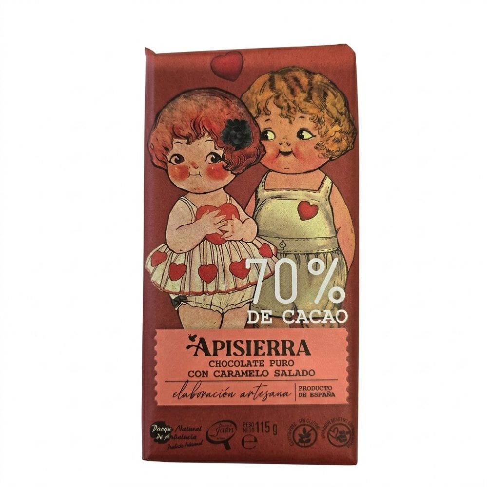 Chocolate con Caramelo Salado 70% 115g Apisierra 1 Chocolate con Caramelo Salado 70% 115g Apisierra