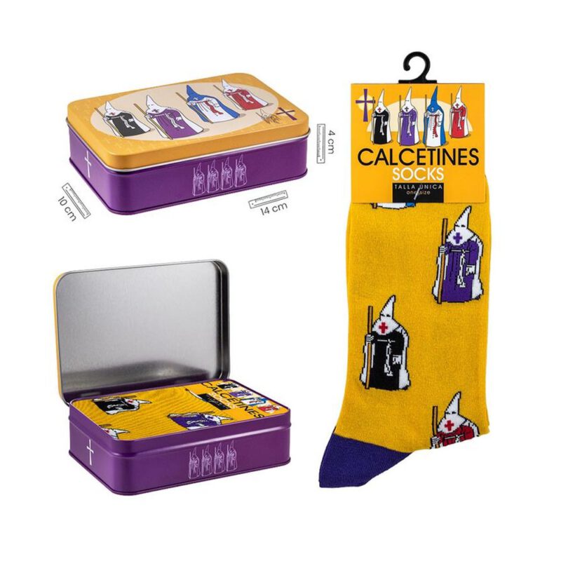 Lata calcetines Nazarenos mostaza 1 par