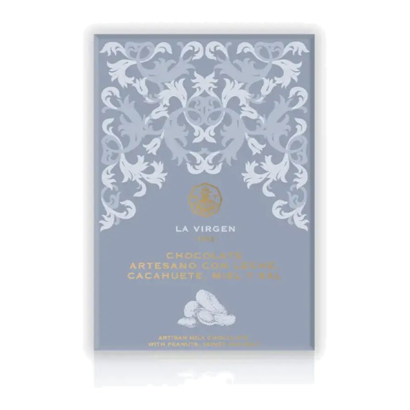 Chocolate con leche con cacahuete, miel y sal 100g La Virgen