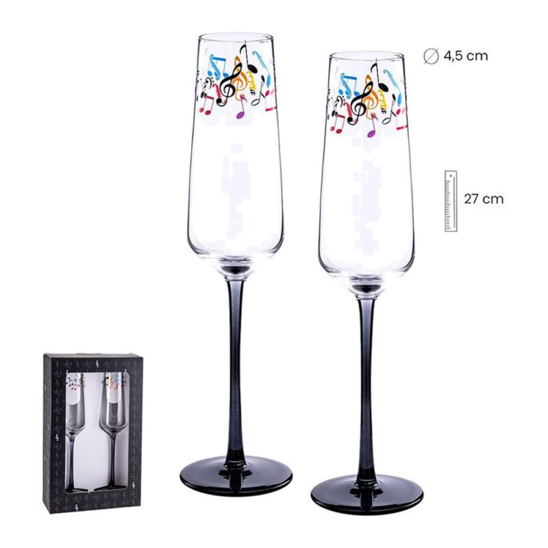 Set 2 copas cava Notas de Color