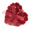Corazon flores de jabon 24 flores Rojo