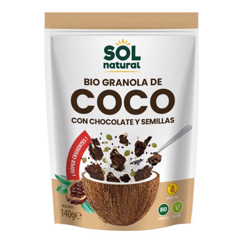 Granola de coco con chocolate 140g Sol Natural