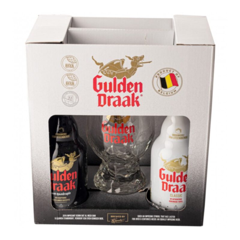 Estuche Gulden Draak 2 botellines + copa