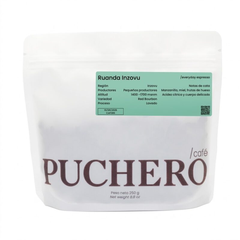 Cafe grano Ruanda Inzovu 250g Puchero