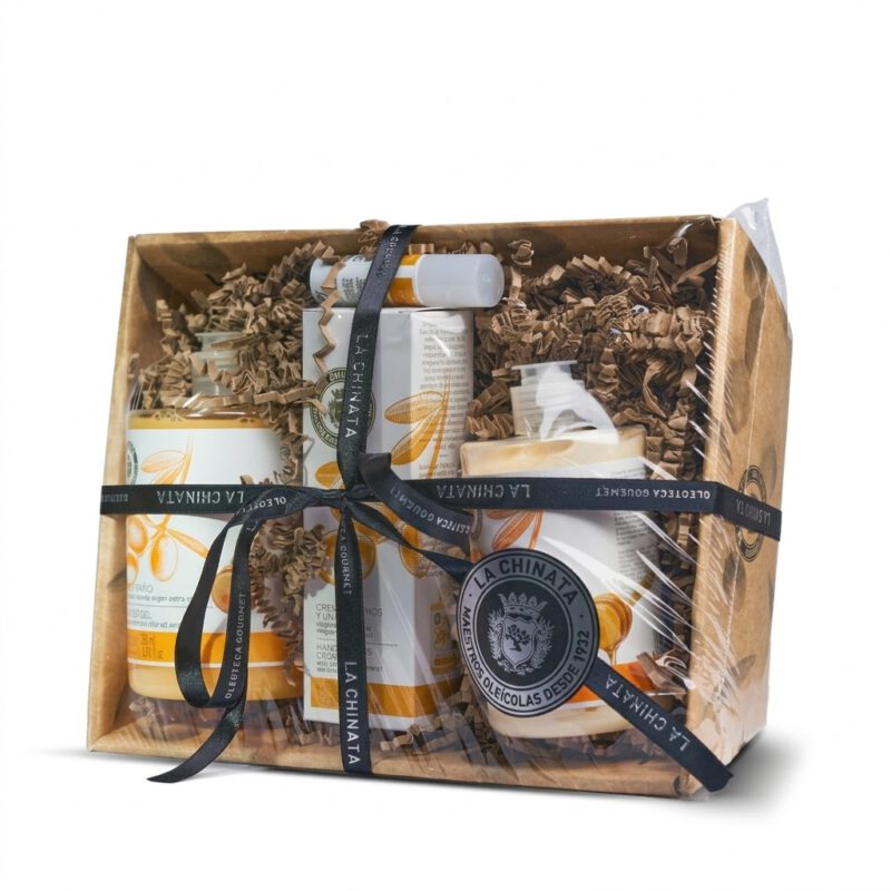 Cesta pequeña de cosmetica con Miel La Chinata