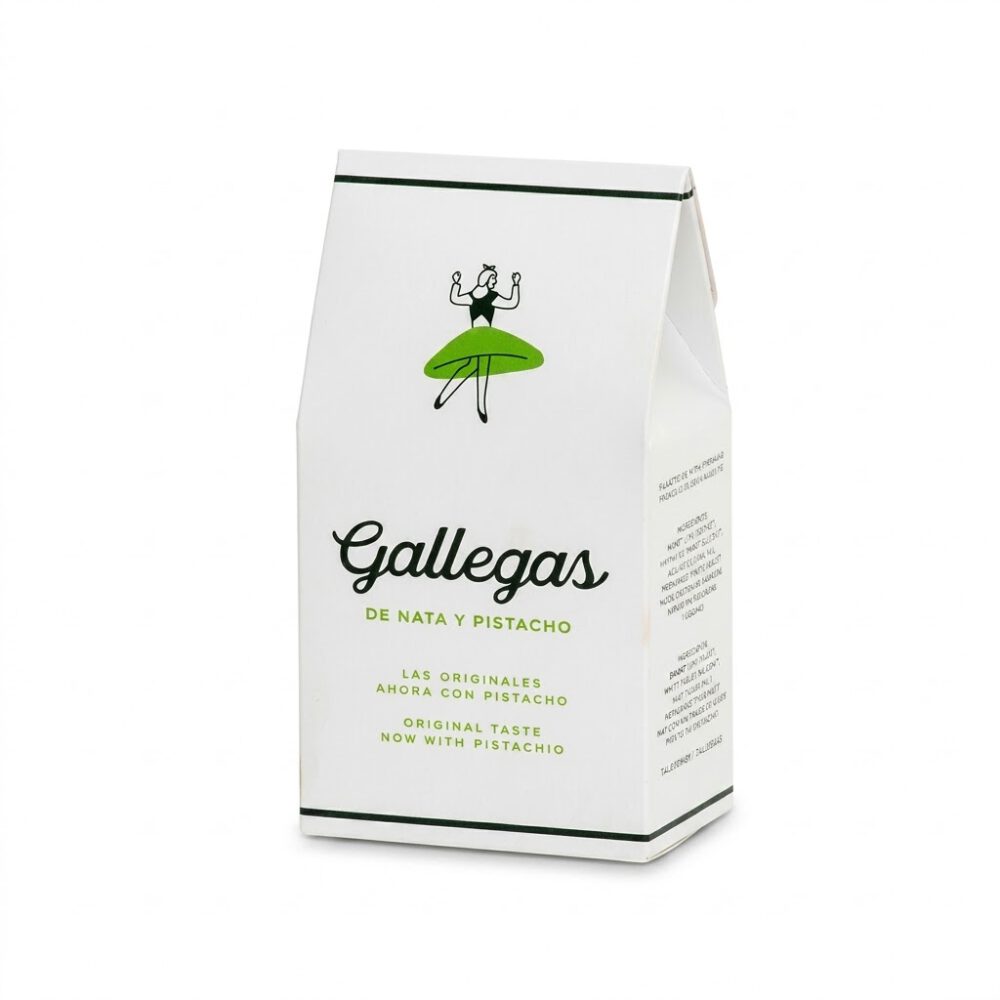 Galletas de Nata y Pistacho Estuche 165g Gallegas 1 Galletas de Nata y Pistacho Estuche 165g Gallegas