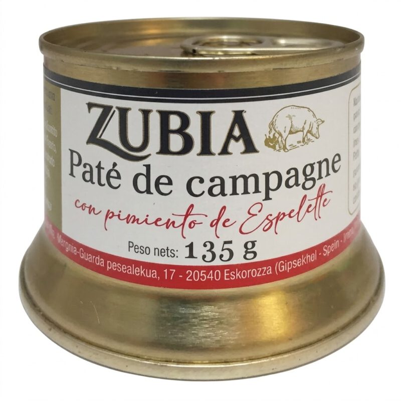 Pate campagne con Pimiento de Espelette 135g Zubia