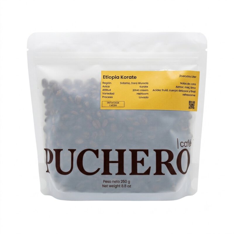 Cafe grano Etiopia Korate 250g Puchero