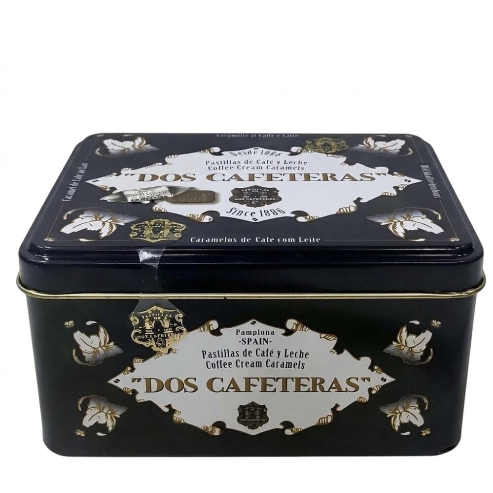 Lata de Caramelos de Cafe y Leche 330gr Dos Cafeteras 1 Lata de Caramelos de Cafe y Leche 330gr Dos Cafeteras