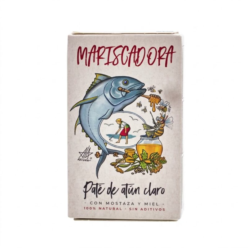 Pate de Atun Claro con Mostaza y Miel 90g Mariscadora